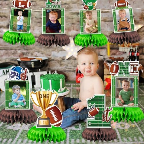 First Year Down Football Honeycomb Centerpieces