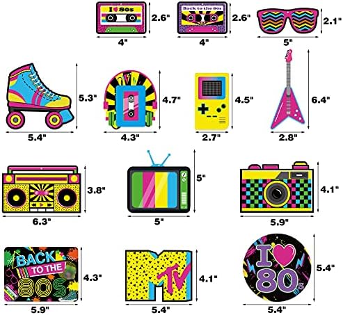 Bessmoso 28PCS 80s Party Decorations