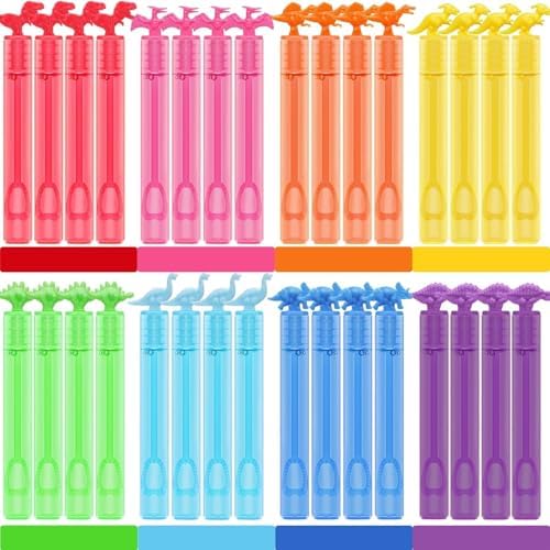 32 Pack Bubbles with Dinosaur Wands and Gift Box