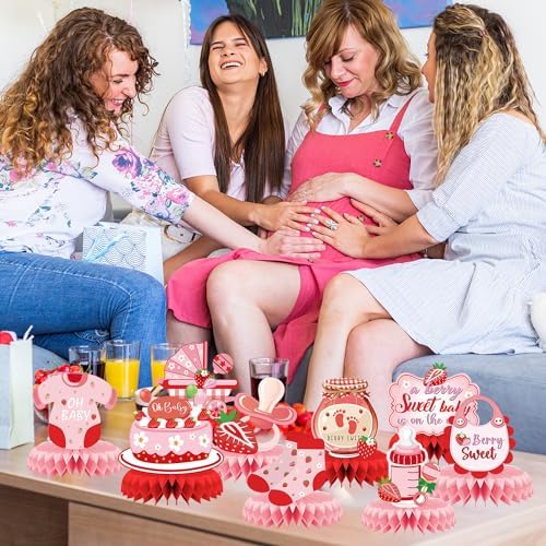 Strawberry Baby Shower Decorations 9PCS