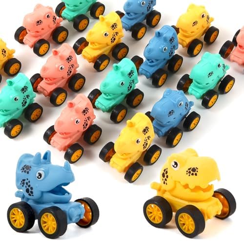 18Pcs Dinosaur Pull Back Cars Set for Kids