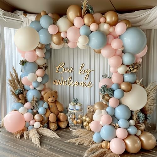 Gender Reveal Balloon Arch Kit with 144PCS Balloons