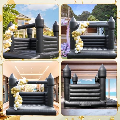 13FT Commercial Inflatable Black Bounce House for Halloween and Birthday Parties