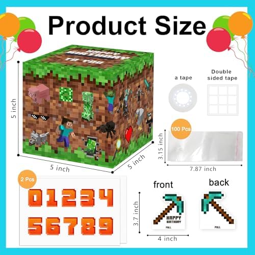 Surprise Money Box Gift Set - 100Pcs Transparent Bags for Birthday Cash Gifts