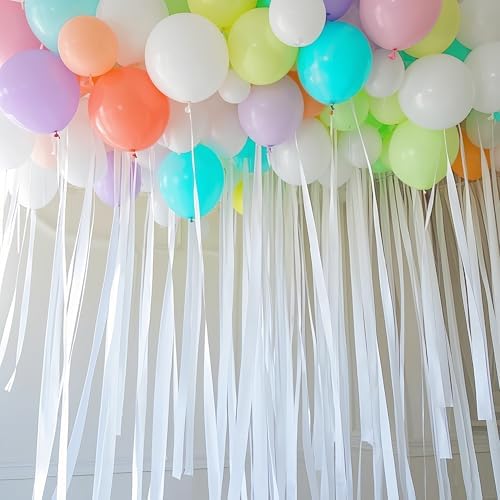 Oun Nana 6 Rolls White Streamers for Parties