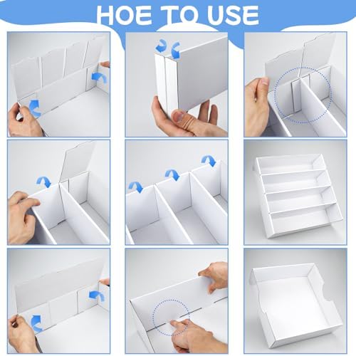 2 Pack Card Storage Boxes with 10 Dividers for Collectible Cards