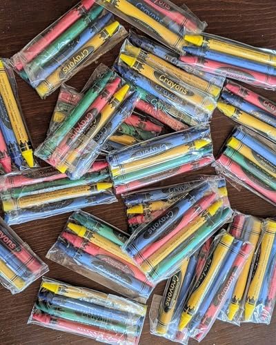 CrayonKing 25 Sets of 4-Packs 100 Bulk Crayons - Non-Toxic