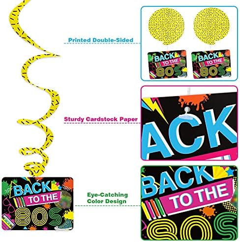 Bessmoso 28PCS 80s Party Decorations