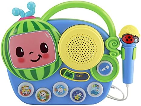 eKids Cocomelon Singalong Boombox with Microphone and Built-in Music