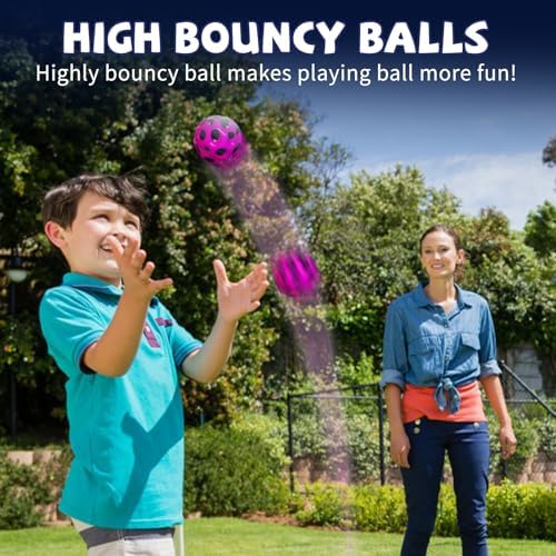Poosue Bouncy Space Moon Balls - 12PCS Super Bouncy Kids Ball