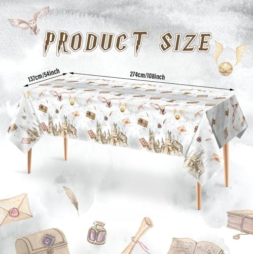 3 Pieces Magical Wizard Party Tablecloth for Boys Girls