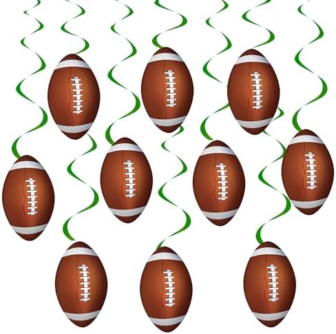 Football Party Hanging Swirls 20PCS Decorations