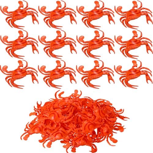 Poen 24 Pcs Realistic Plastic Crab Decorations