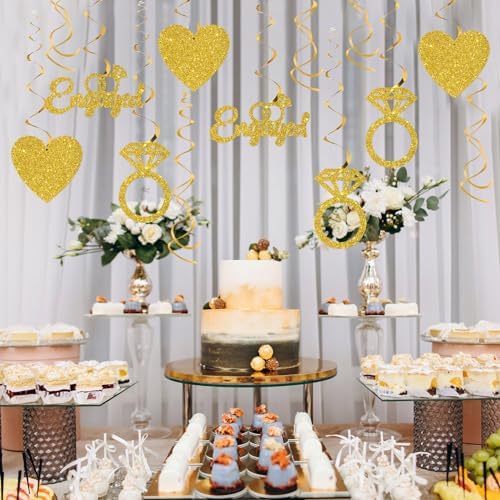 Maicaiffe Were Engaged Hanging Swirl Decorations 14 Pcs