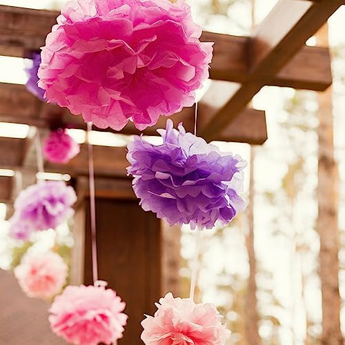 PATIKIL 4 Inch Tissue Pom Poms Flowers 10 Pack Mint Green