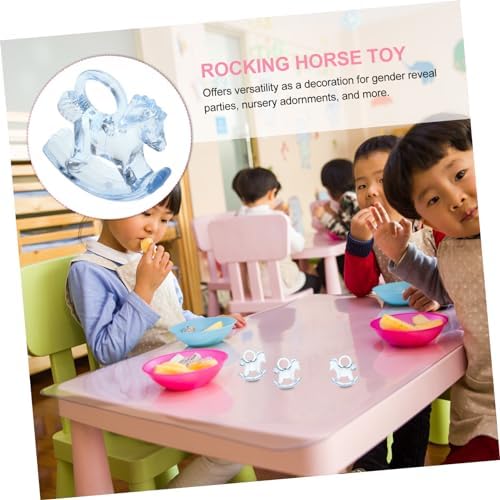 48pcs Acrylic Rocking Horse Decorations for Boys Girls