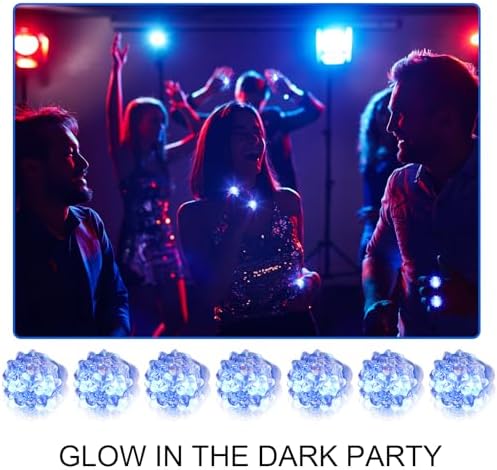 60 PCS Halloween LED Flashing Bumpy Rings with Blue Light