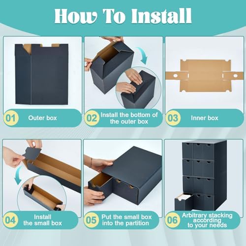 Cholemy 15000 Trading Cards Storage Box with 70 Dividers and Labels