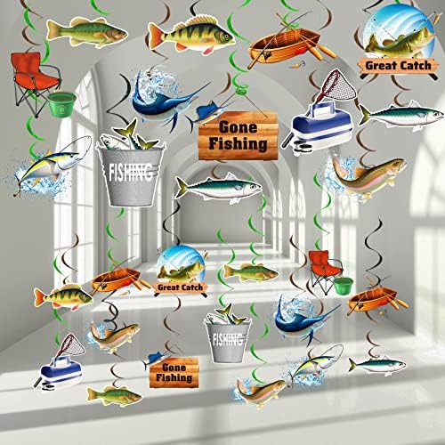 Gone Fishing Birthday Party Decorations Set 60Pcs