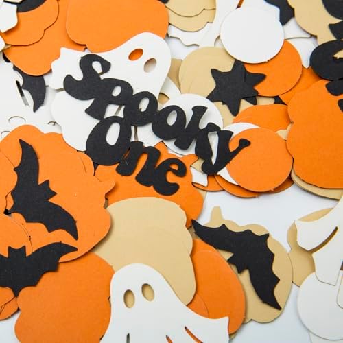 UOREND Halloween Pumpkin Star Confetti 200 Pcs
