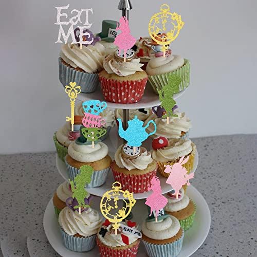 24 Piece Alice In Wonderland Cupcake Toppers