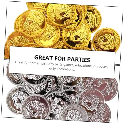 Abaodam Assorted Plastic Pirate Coins for Parties