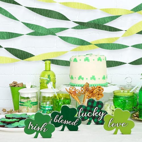 Green Streamers Party Decorations 6 Rolls Crepe Paper