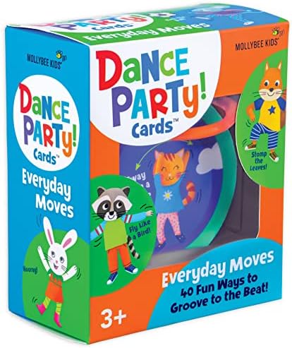MOLLYBEE KIDS Preschool Dance Party Cards for Ages 3