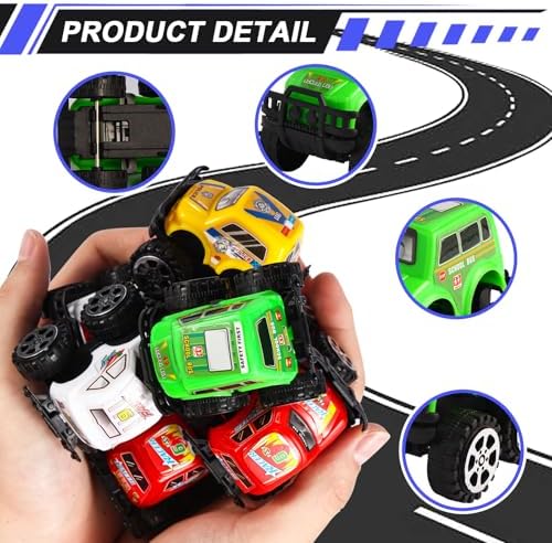 Manmel 12 Pack Pull Back Monster Trucks for Kids