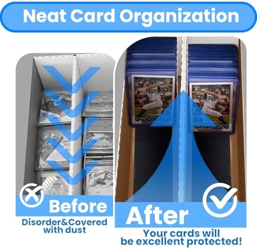 MZONGZI Sports Card Storage Box 2400 Count with 8 Dividers