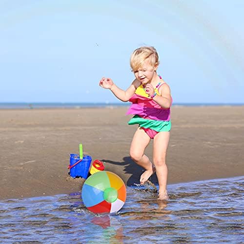 SYZ 12 Inflatable Beach Balls 12 Pack Rainbow