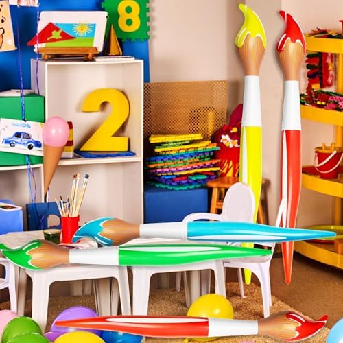 3 Pcs Inflatable Paint Brushes for Birthday Party Decorations