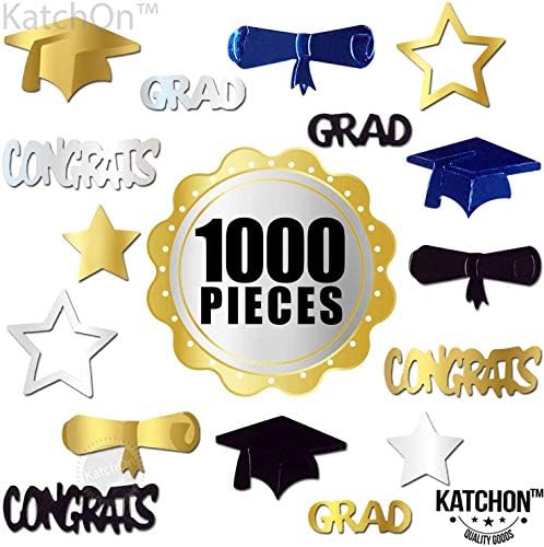 KatchOn 2025 Graduation Confetti Blue and Gold