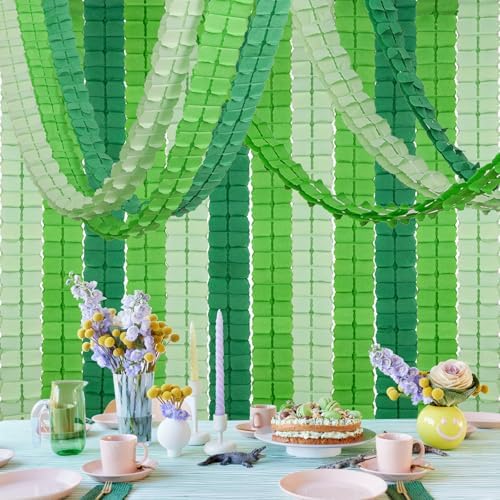 MerryNine Party Streamers 6pcs Green Garland