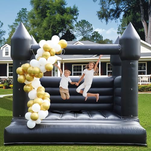 13FT Commercial Inflatable Black Bounce House for Halloween and Birthday Parties