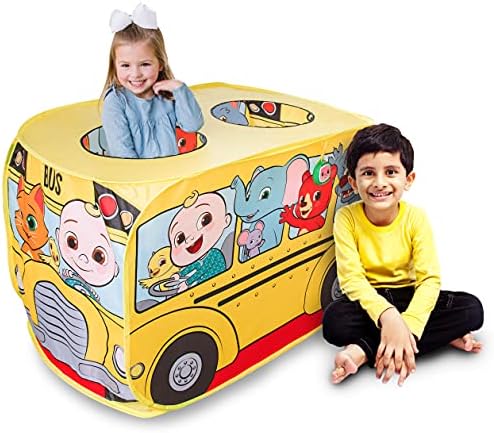 Cocomelon Musical Yellow School Bus Pop Up Tent for Kids 3