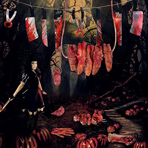 Halloween Blood Weapon Garland Props 6pcs Body Parts