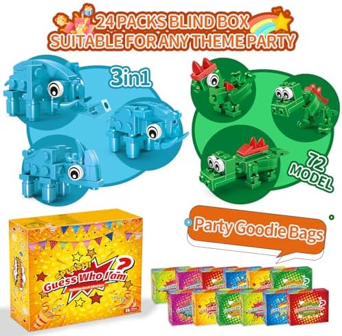 24 Pack 72 Animal 3in1 Building Block Toy Set