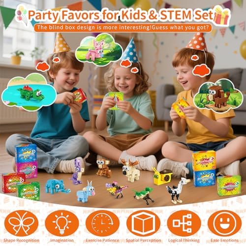 24 Pack 72 Animal 3in1 Building Block Toy Set