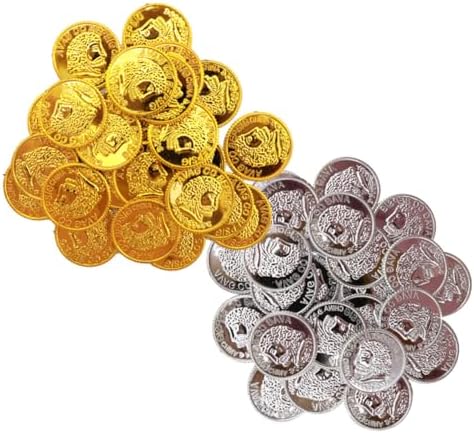 Toyvian Pirate Coins Plastic Treasure Decor