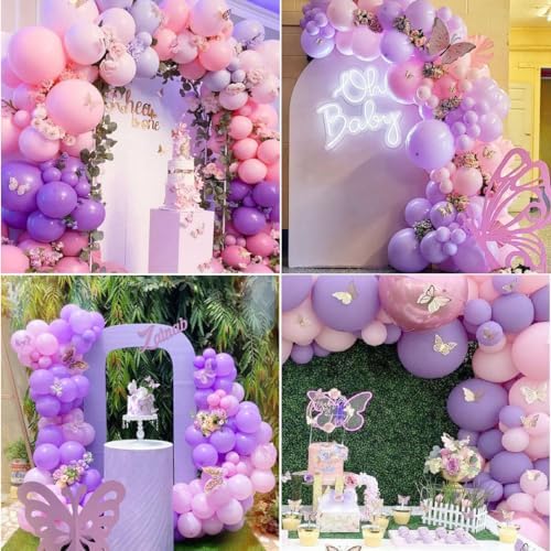 Pink and Purple Party Balloons 50Pcs 12 Inch