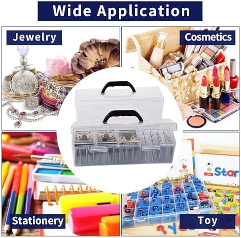 JEPISADI Trading Card Storage Box with 18 Independent Compartments
