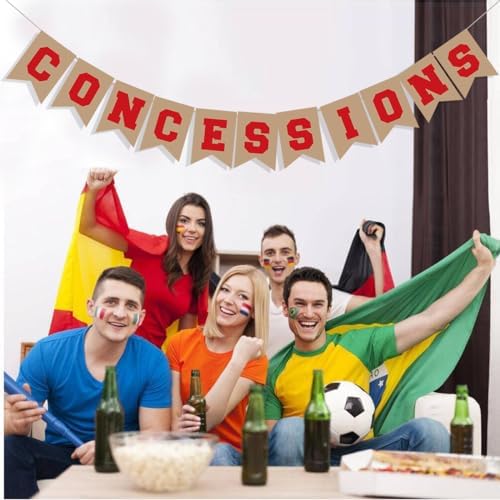 Baseball Concession Sign Garland for Party Decor