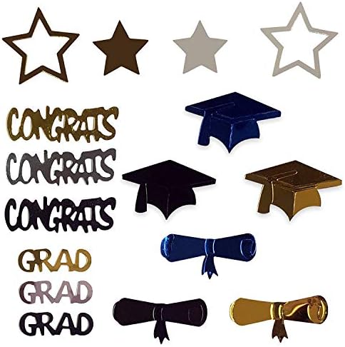 KatchOn 2025 Graduation Confetti Blue and Gold