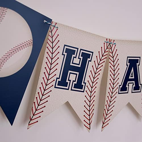 Baseball Birthday Banner Set with Thread and Needle