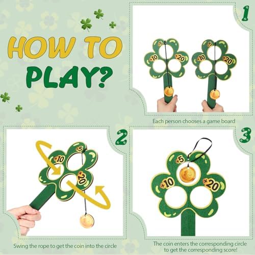 Wettarn St Patricks Day Gold Coin Swing Game Boards