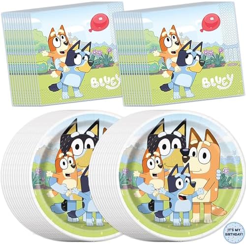 Bluey Plates and Napkins for 32 Guests