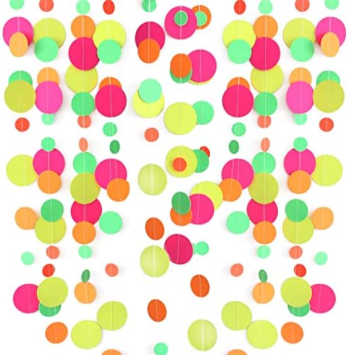 115 Feet UV Neon Garland Streamers for Black Light Parties