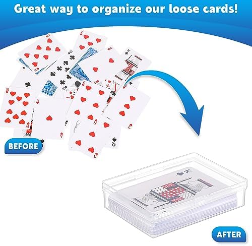 Vicenpal 100 Pcs Clear Plastic Card Deck Case