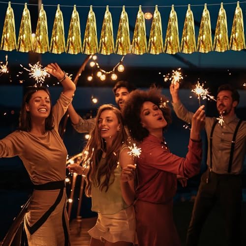 6P Gold Tassel Garland for Party Decorations